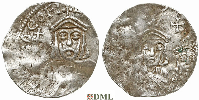 Денарий, Германия, Франкония, Heinrich II (1002-1024), м.д. Mainz, Dbg. 1240
