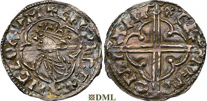 Денарий, Англия, Cnut  (1016-1035), м.д. Southampton, монетарий Alfwerd, North 781