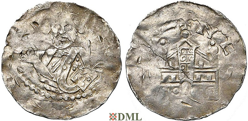 Денарий, Германия, Франкония, Konrad I (1056-1060), м.д. Speyer, Dbg. 839