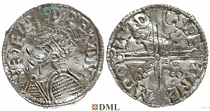 Денарий, Англия, Æthelred II (978-1016), м.д. London, монетарий Swetinc, North 775