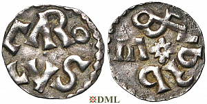Денарий, Каролинги, Charlemagne (768-814), м.д. Melle