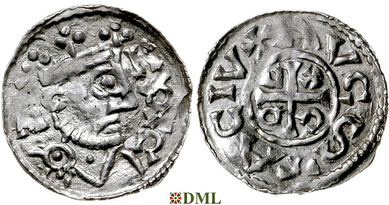 Денарий, Германия, Швабия, Konrad II (1024-1039), м.д. Augsburg, Hahn 1976, 148