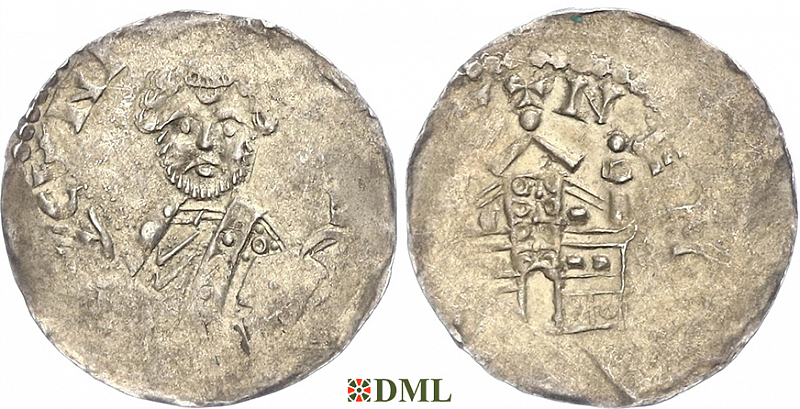 Денарий, Германия, Франкония, Konrad I (1056-1060), м.д. Speyer, Dbg. 839