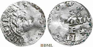 Денарий, Германия, Швабия, Heinrich II (1002-1024), м.д. Strassburg, Dbg. 918