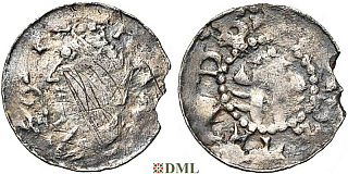 Денарий, Германия, Нижняя Лотарингия, Anonymous bishop, м.д. Saint-Trond, Ilisch 2014, 43.2.1 