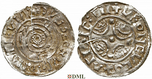 Денарий, Дания, Knut (1018-1035), м.д. Lund, Hbg. 20