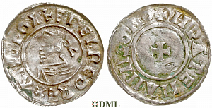 Денарий, Англия, Æthelred II (978-1016), м.д. Norwich, монетарий Hwateman, North 777