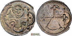 Денарий, Дания, Harald I (936-987), м.д. Hedeby, Hbg. 3