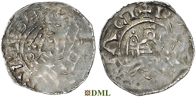 Денарий, Германия, Бавария, Henrich IV (1056-1106), м.д. Regensburg, Hahn 1976, 53