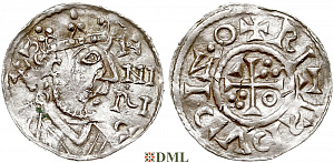 Денарий, Германия, Бавария, K. Heinrich II (1014-1024), м.д. Regensburg, Hahn 1976, 29c3