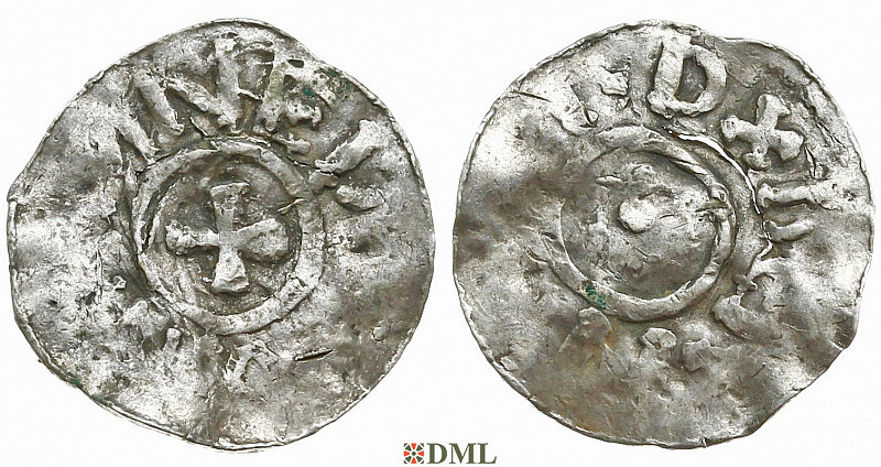 Денарий, Германия, Саксония, Hg. Bernard II (1011-1059), м.д. Luneburg, Dbg 589