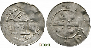 Денарий, Германия, Саксония, Bardo (1031-1051), м.д. Erfurt, Dbg. 878