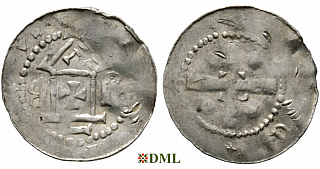 Денарий, Германия, Саксония, Bardo (1031-1051), м.д. Erfurt, Dbg. 878