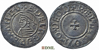 Денарий, Англия, Æthelred II (978-1016), м.д. Thetford, монетарий Valgestr, North 777