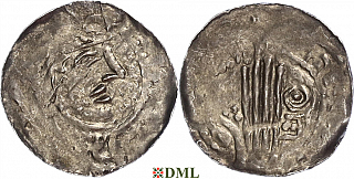 Денарий, Германия, Швабия, Heinrich II (1002-1024), м.д. Esslingen, Dbg. 951