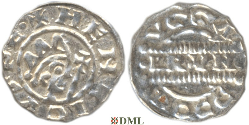 Денарий, Германия, Нижняя Лотарингия, Bruno III (1050-1057), м.д. Dokkum, Ilisch 2000, 21.19