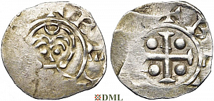 Денарий, Германия, Нижняя Лотарингия, Bernold (1046-1054), м.д. Deventer, Ilisch 2000, 1.13-1.15