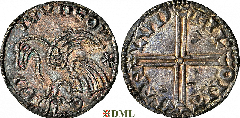 Денарий, Дания, Magnus I (1042-1047), м.д. Lund, Hbg. 16