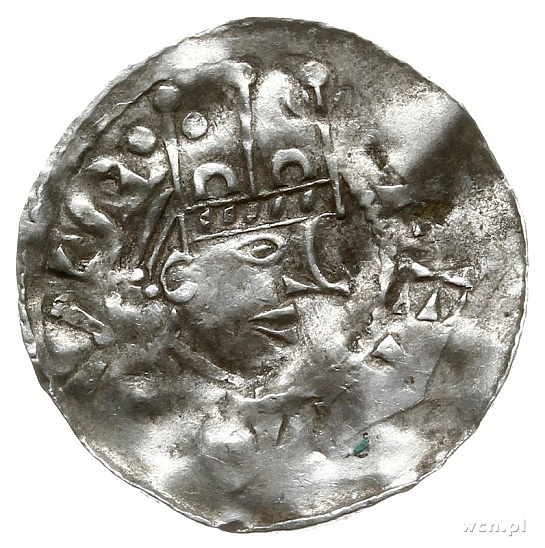 Денарий, Германия, Швабия, Heinrich II (1002-1024), м.д. Esslingen, Dbg. 951