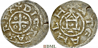Денарий, Германия, Саксония, K. Otton III (996-1002), м.д. Goslar, type OAP