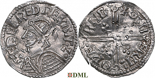 Денарий, Англия, Æthelred II (978-1016), м.д. Warwick, монетарий Osmær, North 775
