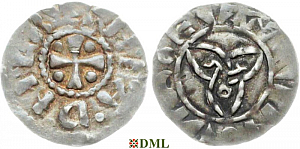 Денарий, Германия, Саксония, Thietmar (†1048), м.д. Luneburg, Dbg. 1291