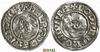 Денарий, Англия, Æthelred II (978-1016), м.д. London, монетарий Godwine, North 777