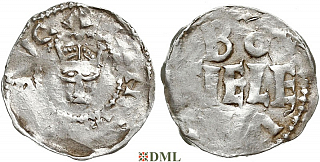 Денарий, Германия, Нижняя Лотарингия, Heinrich II (1002-1024), м.д. Tiel, Ilisch 2000, 3