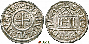 Денарий, Каролинги, Charles le Chauve (840-877), м.д. Sens, Depeyrot 927