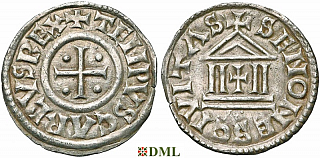 Денарий, Каролинги, Charles le Chauve (840-877), м.д. Sens, Depeyrot 927
