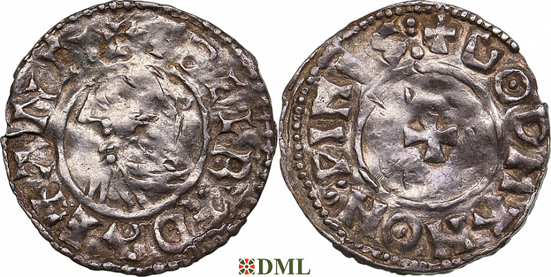Денарий, Англия, Æthelred II (978-1016), м.д. Winchester, монетарий Godman, North 777