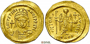 Солид, Византия, Justinian I (527-565), м.д. Constantinople
