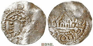 Денарий, Германия, Швабия, B. Widerold (991-999), м.д. Strassburg, Dbg. 934