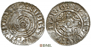 Денарий, Дания, Knut (1018-1035), м.д. Lund, Hbg. 20