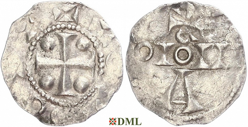 Денарий, Германия, Нижняя Лотарингия, Otto II (973-983), м.д. Koln, Dbg. 334
