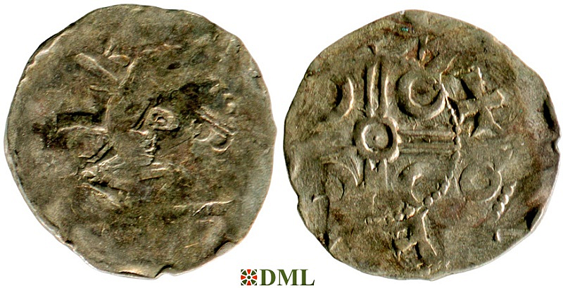 Денарий, Германия, Нижняя Лотарингия, Albert II (1031-1063), м.д. Dinant, Ilisch 2014, 30.7