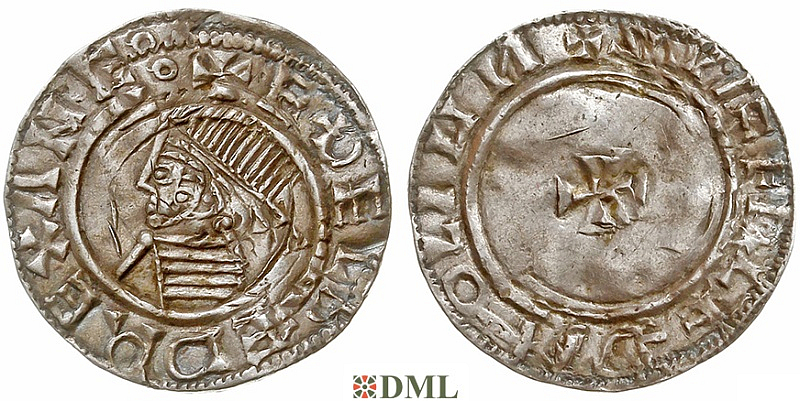Денарий, Англия, Æthelred II (978-1016), м.д. ?, монетарий ?, North 777