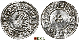 Денарий, Англия, Æthelred II (978-1016), м.д. London, монетарий Eadsige, North 777