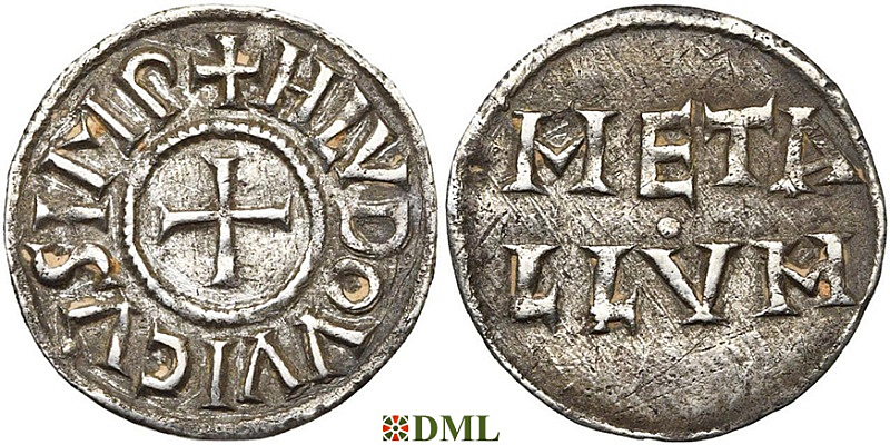 Денье, Каролинги, Louis le Pieux (814-840), м.д. Melle, Depeyrot 609