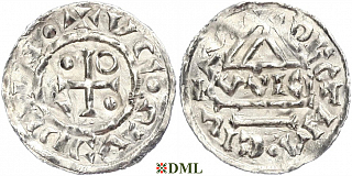 Денарий, Германия, Бавария, Heinrich IV (995-1002), м.д. Regensburg, монетарий WICI, Hahn 1976, 25e1