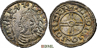 Денарий, Англия, Cnut  (1016-1035), м.д. Canterbury, монетарий Leofnoth, North 790