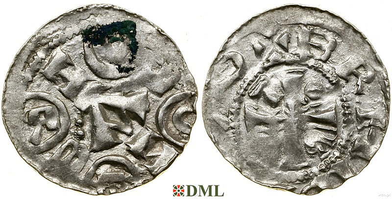 Денарий, Германия, Саксония, Anonymous bishop, м.д. Bardowick, Dbg. 1292