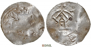 Денарий, Германия, Саксония, Нижняя Саксония, Otto III (983-1002), м.д. Goslar, type OAP