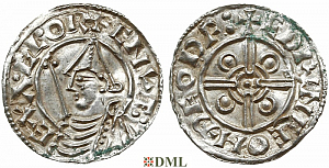 Денарий, Англия, Cnut  (1016-1035), м.д. Thetford, монетарий Eadwine, North 787