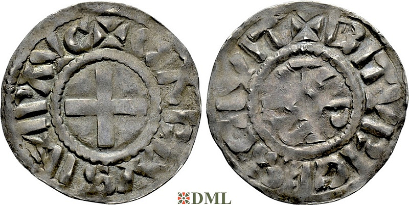 Денье, Каролинги, Charles le Chauve (840-877), м.д. Bourges, Depeyrot 198