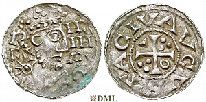 Денарий, Германия, Швабия, Heinrich II (1002-1024), м.д. Augsburg, Hahn 1976, 145.