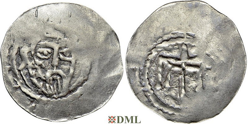 Денарий, Германия, Нижняя Лотарингия, Bernhard II (1011-1059), м.д. Jever, Dbg. 591