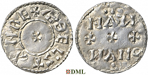 Денарий Англия, Æthelstan (924-939), м.д. York, монетарий -, North 668