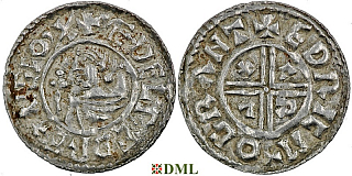 Денарий, Англия, Æthelred II (978-1016), м.д. Cambridge, монетарий Eadric, North 770