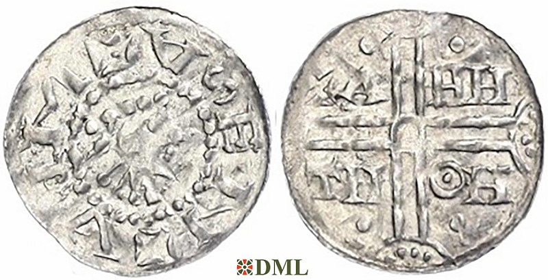 Денарий, Германия, Нижняя Лотарингия, Hermann (1020-1051), м.д. Emden, Dbg. 772/773